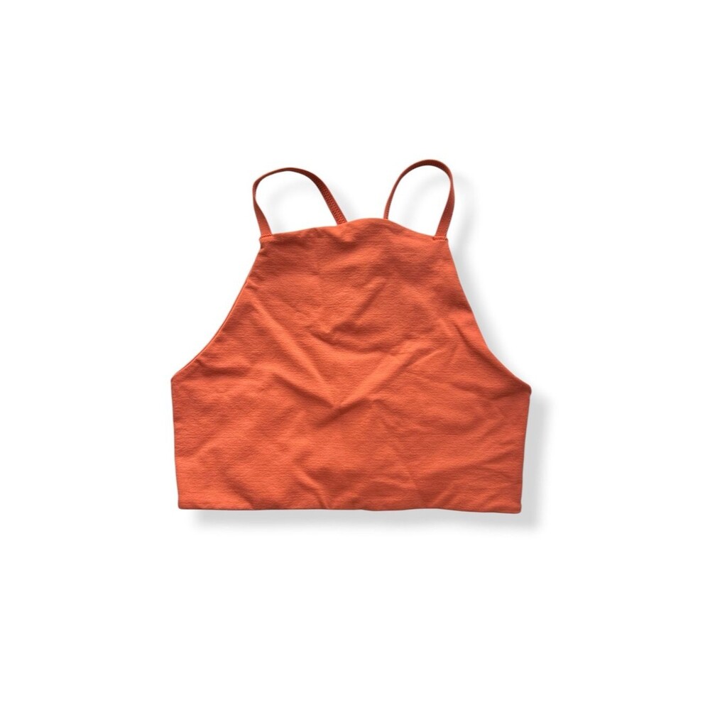 Free People Movement Orange Cropped Cami Tank Top Athletic Athleisure Workout - Picture 2 of 4